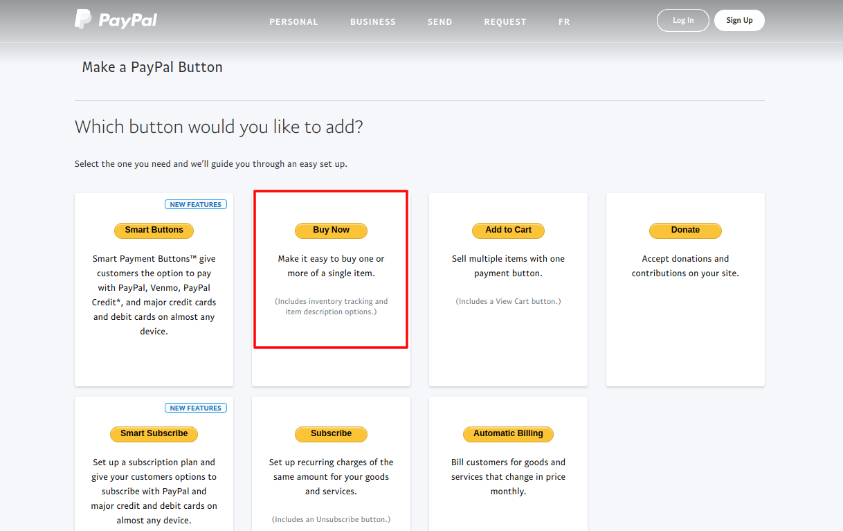 Add Payment Buttons – Support